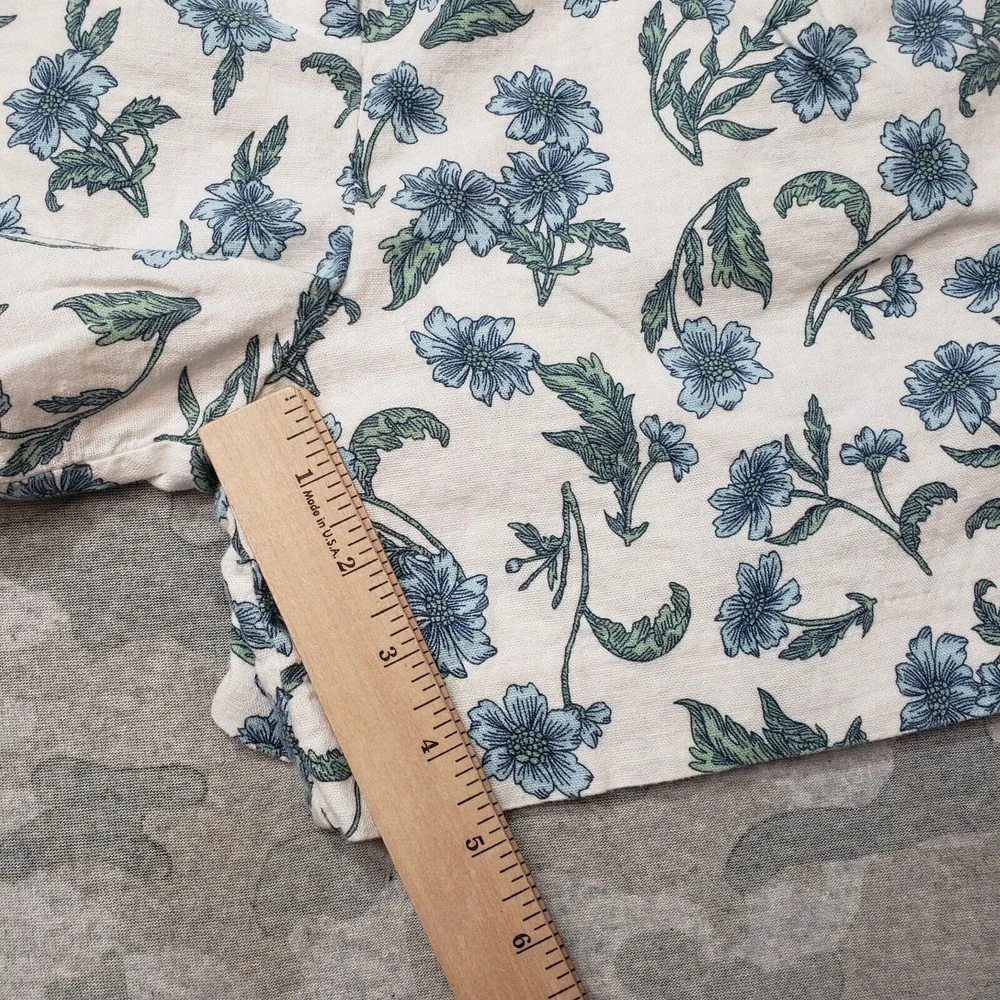 j Crew Re-Imagined Shorts Womens‎ 27 White Linen Blend Floral